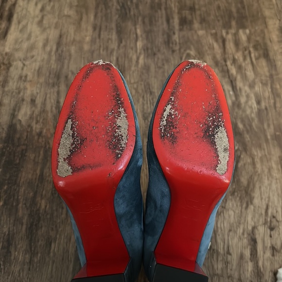 Christian Louboutin Birgitta 100 Suede Ankle Boots Women - Picture 7 of 7